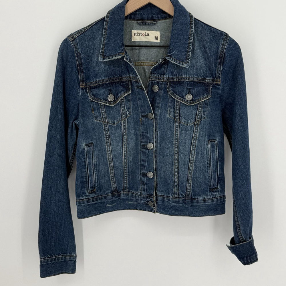 Pistola Blue Denim Jacket Women’s Size Medium